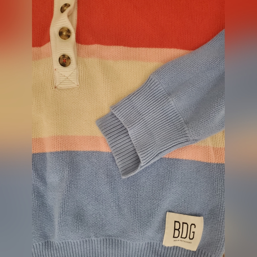 BDG Rena Long Sleeve Rugby Sweater - Picture 4 of 9